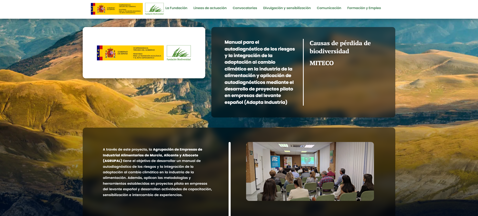 Manual para el autodiagnóstico de los riesgos y la integración de la adaptación al cambio climático en la industria de la alimentación y aplicación de autodiagnósticos mediante el desarrollo de proyectos piloto en empresas del levante español (Adapta Indu