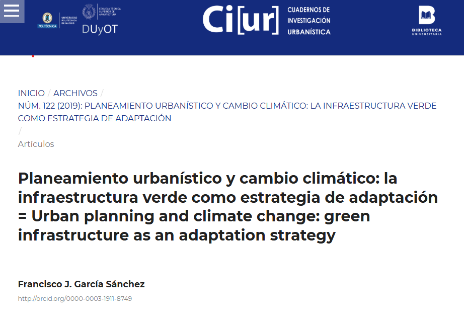 Planeamiento y cambio climático: las infraestructuras como estrategia de adaptación