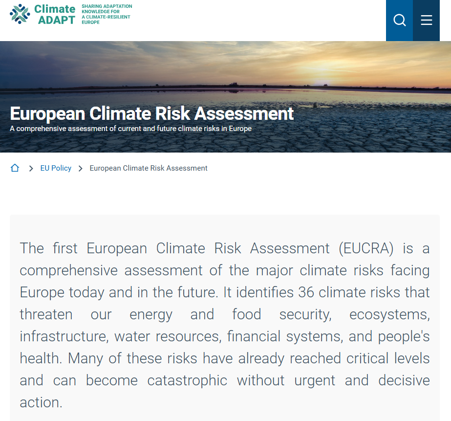 European Climate Risk Assessment