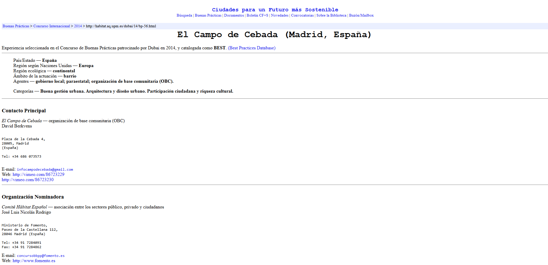 El Campo de Cebada (Madrid, España)