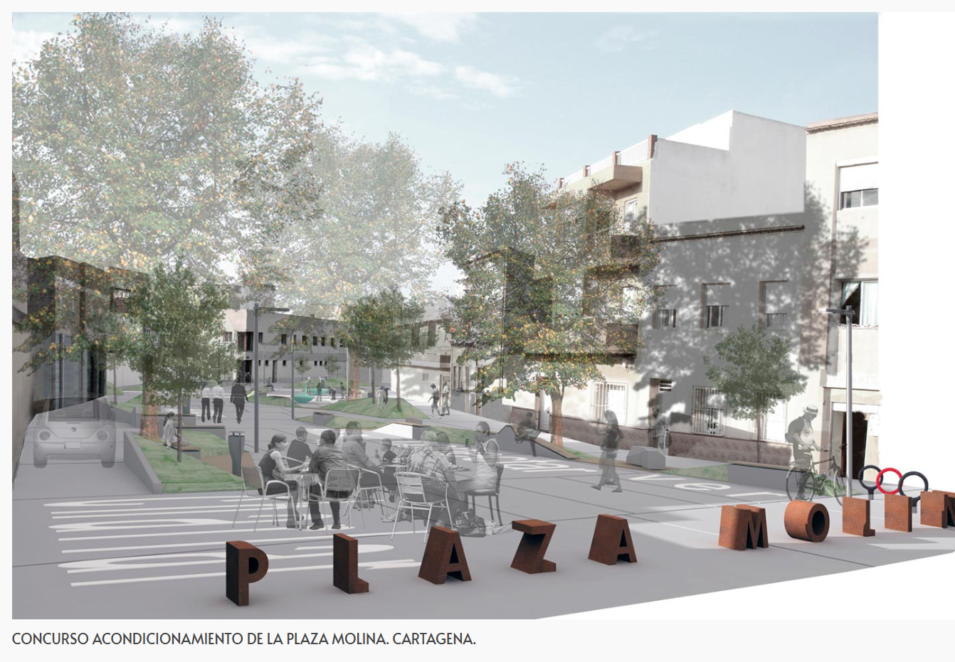 Concurso Acondicionamiento de la Plaza Molina. Cartagena. Murcia. 2009