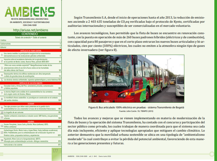 La movilidad sostenible: Un paradigma en construcción en el contexto del cambio climático