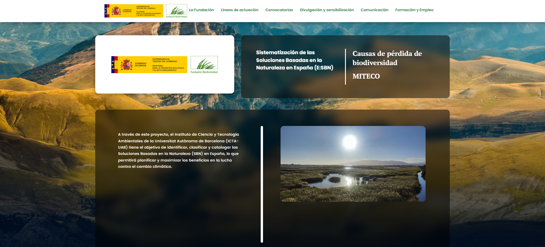 Sistematización de las Soluciones Basadas en la Naturaleza en España (E:SBN)