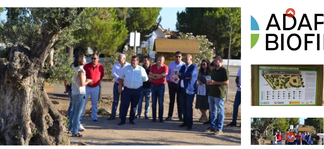 Medidas locales de adaptación al cambio climático en zonas verdes de la provincia de Badajoz. Proyecto Adapta BIOFILIA